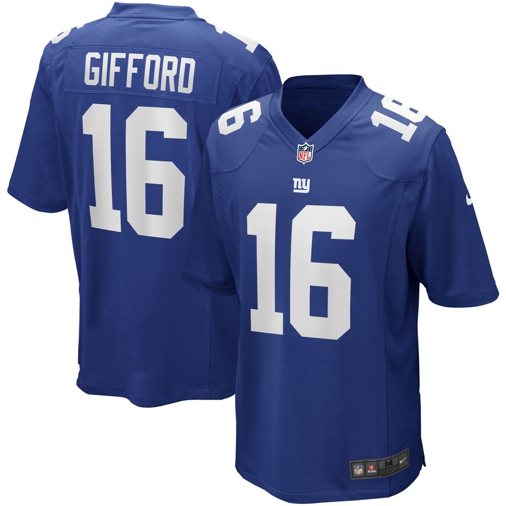 Men's Frank Gifford New York Giants Game Retired Player Jersey Royal ...