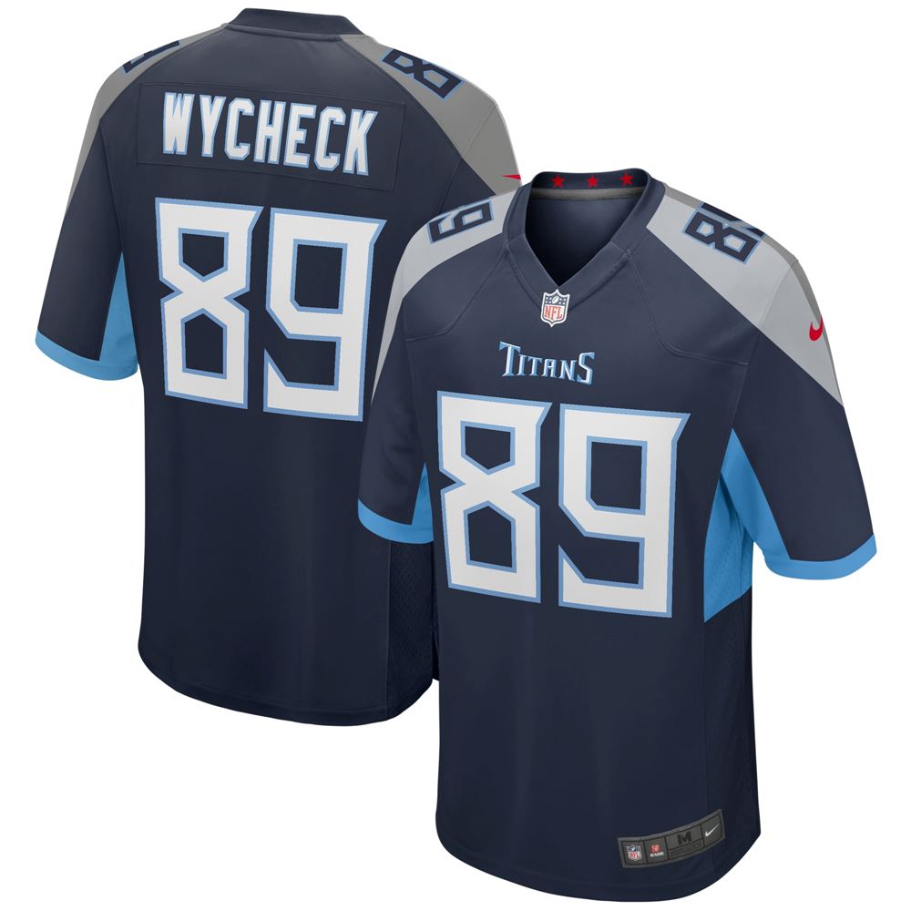 Men's Frank Wycheck Tennessee Titans Game Retired Player Jersey Navy