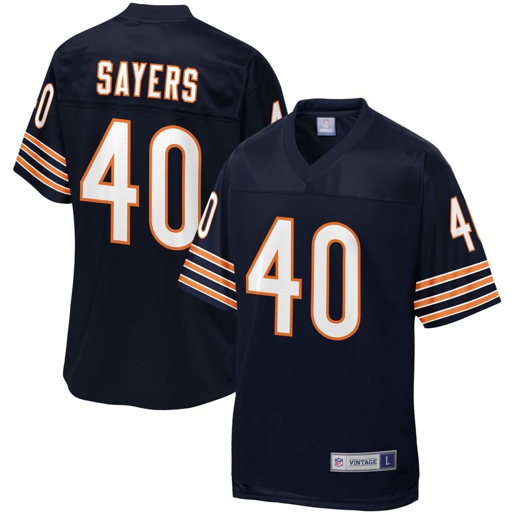 Men's Gale Sayers Chicago Bears Retired Team Player Jersey Navy
