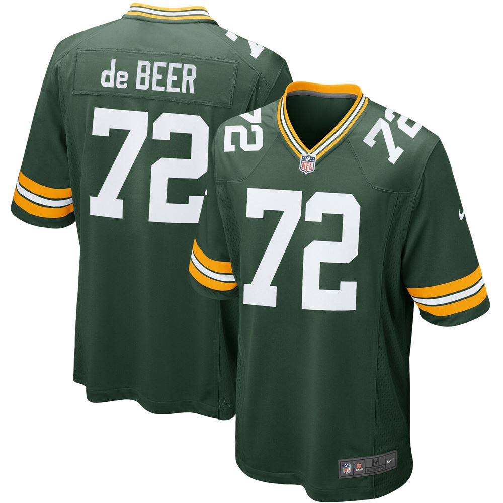 Men's Gerhard De Beer Green Bay Packers Youth Game Jersey Green