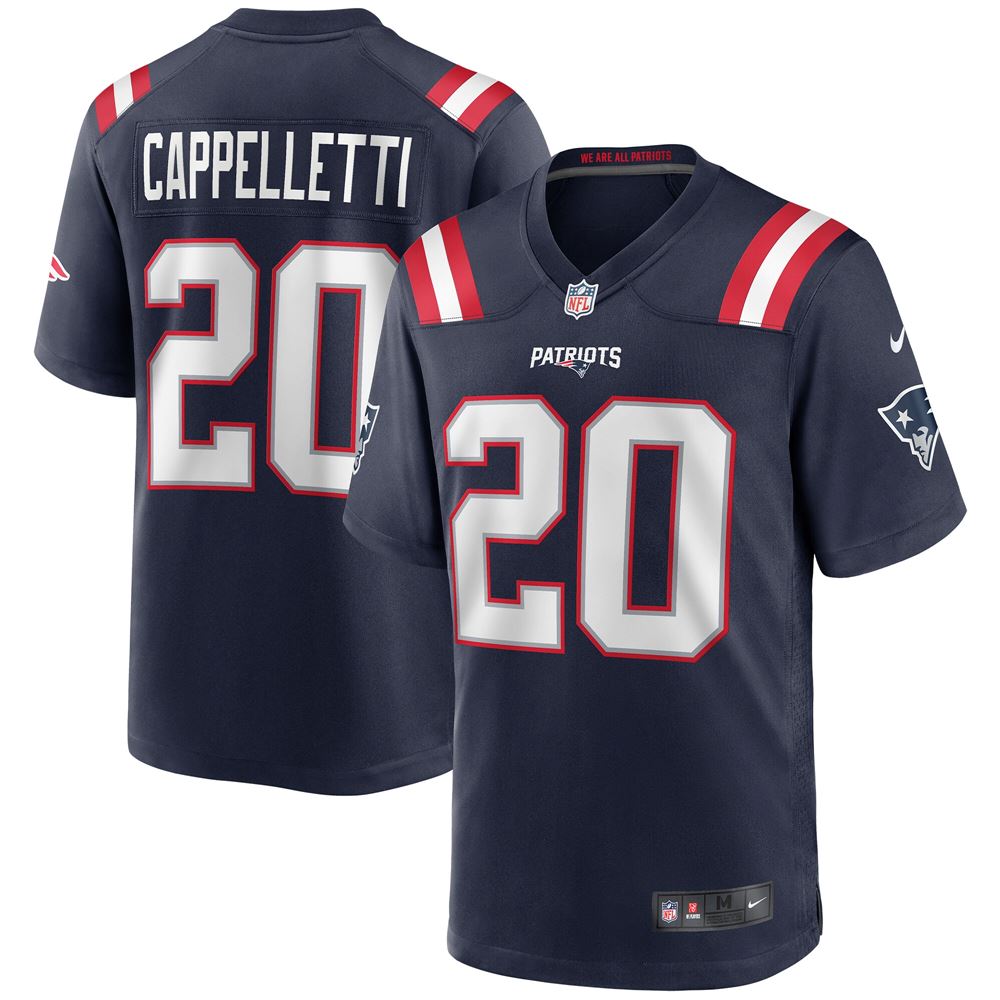 Men's Gino Cappelletti New England Patriots Game Retired Player Jersey Navy
