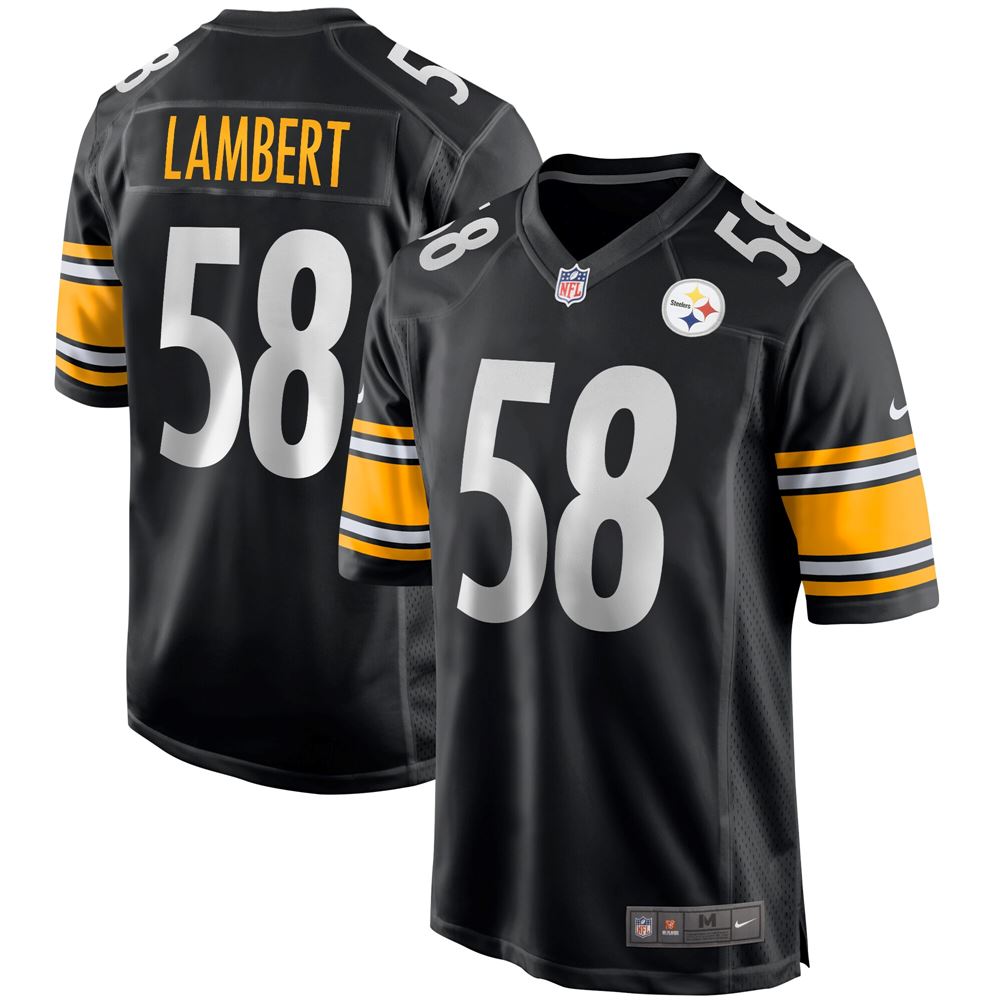 Men's Jack Lambert Pittsburgh Steelers Game Retired Player Jersey Black