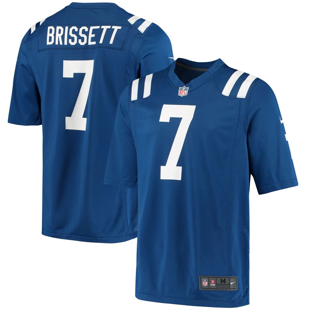 Men's Jacoby Brissett Indianapolis Colts Game Team Player Jersey Royal