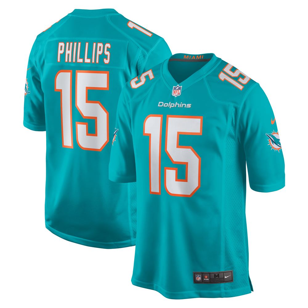 Men's Jaelan Phillips Miami Dolphins 2021 Nfl Draft First Round Pick Game Jersey Aqua