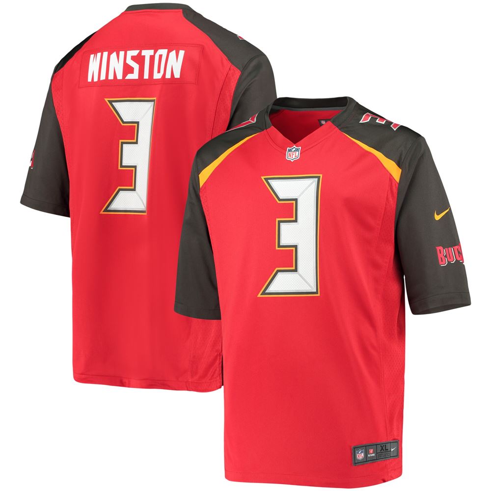 Men's Jameis Winston Tampa Bay Buccaneers Finished Game Jersey - Luxwoo.com