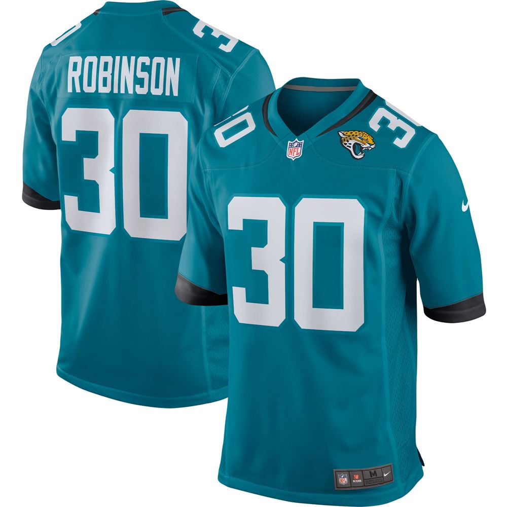 Men's James Robinson Jacksonville Jaguars Game Jersey Teal