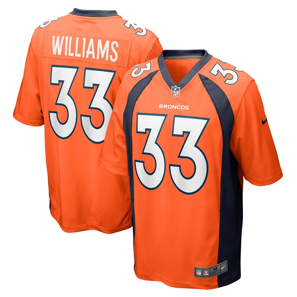 Men's Javonte Williams Denver Broncos Game Jersey Orange