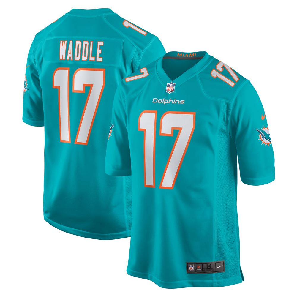 Men's Jaylen Waddle Miami Dolphins 2021 Nfl Draft First Round Pick Game Jersey Aqua