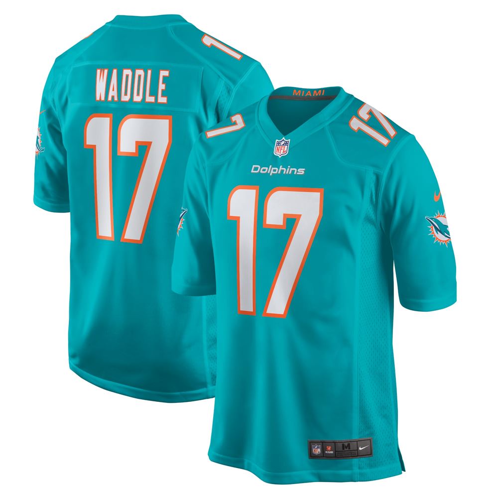 Men's Jaylen Waddle Miami Dolphins Youth 2021 Nfl Draft First Round Pick Game Jersey Aqua