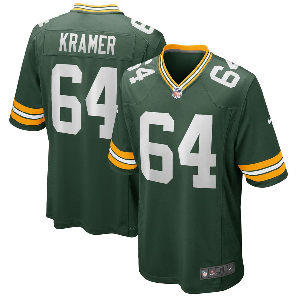 Men's Jerry Kramer Green Bay Packers Game Retired Player Jersey Green