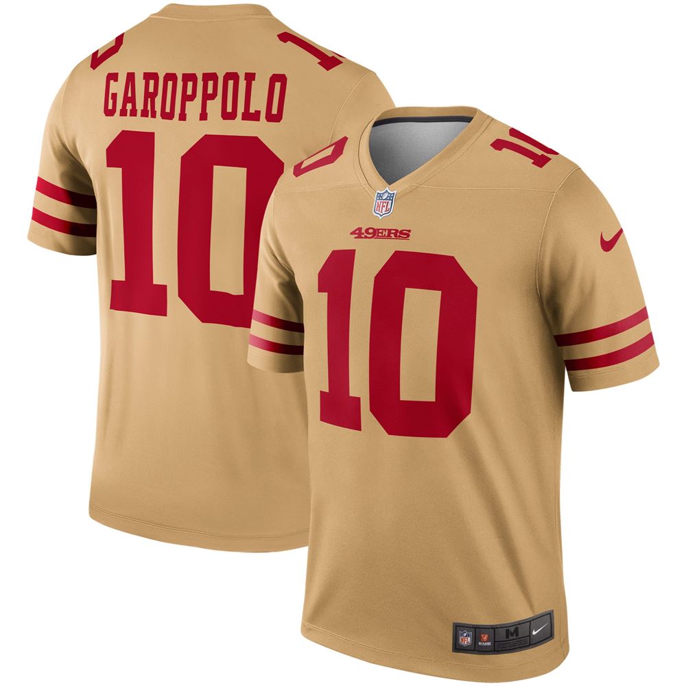 Men's Jimmy Garoppolo San Francisco 49ers Inverted Legend Jersey Gold