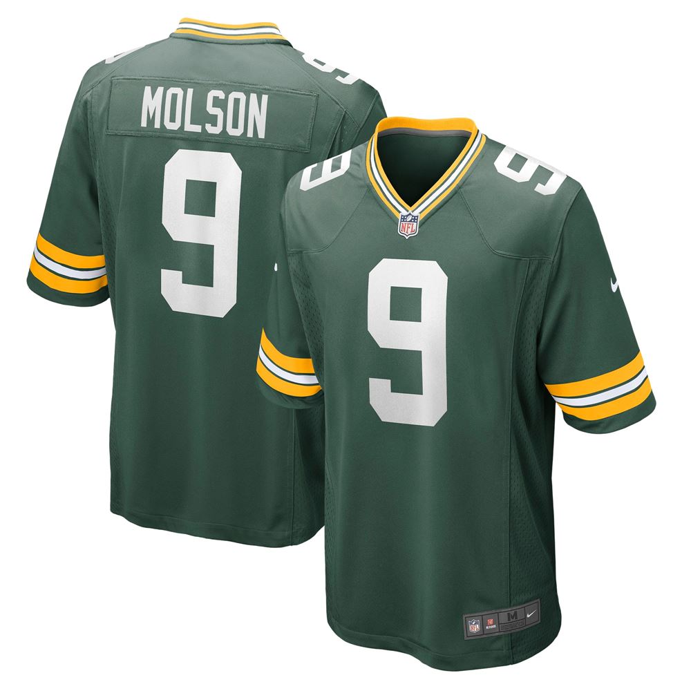 Men's Jj Molson Green Bay Packers Player Game Jersey Green