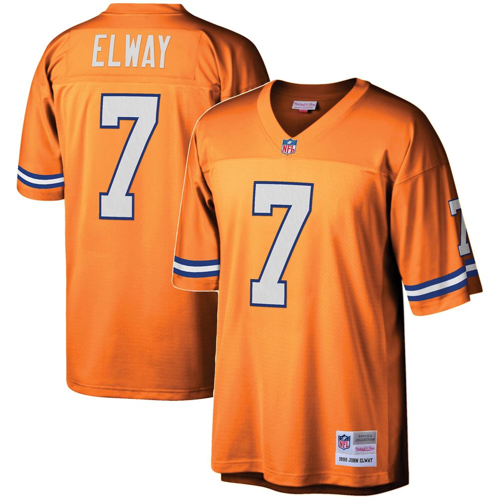 Men's John Elway Denver Broncos Youth 1990 Legacy Retired Player Jersey Orange