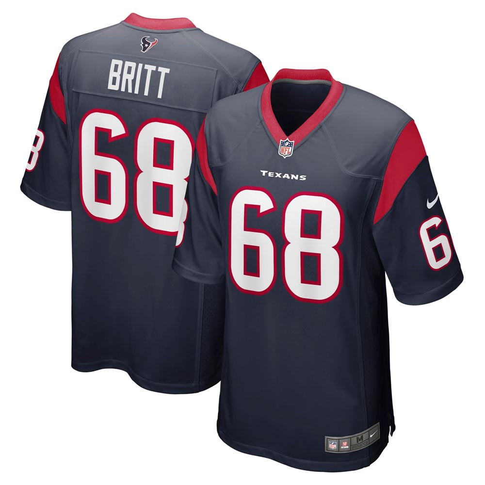 Men's Justin Britt Houston Texans Game Jersey Navy