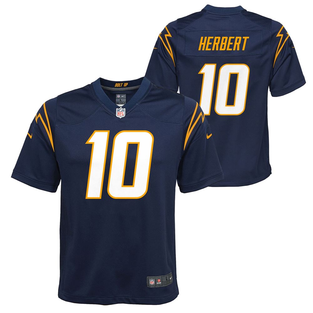 Men's Justin Herbert Los Angeles Chargers Youth Team Game Alternate Jersey
