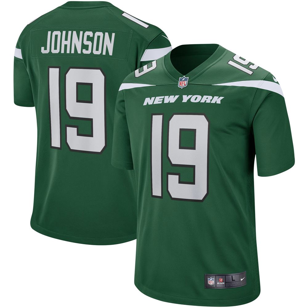 Men's Keyshawn Johnson New York Jets Game Retired Player Jersey Gotham Green