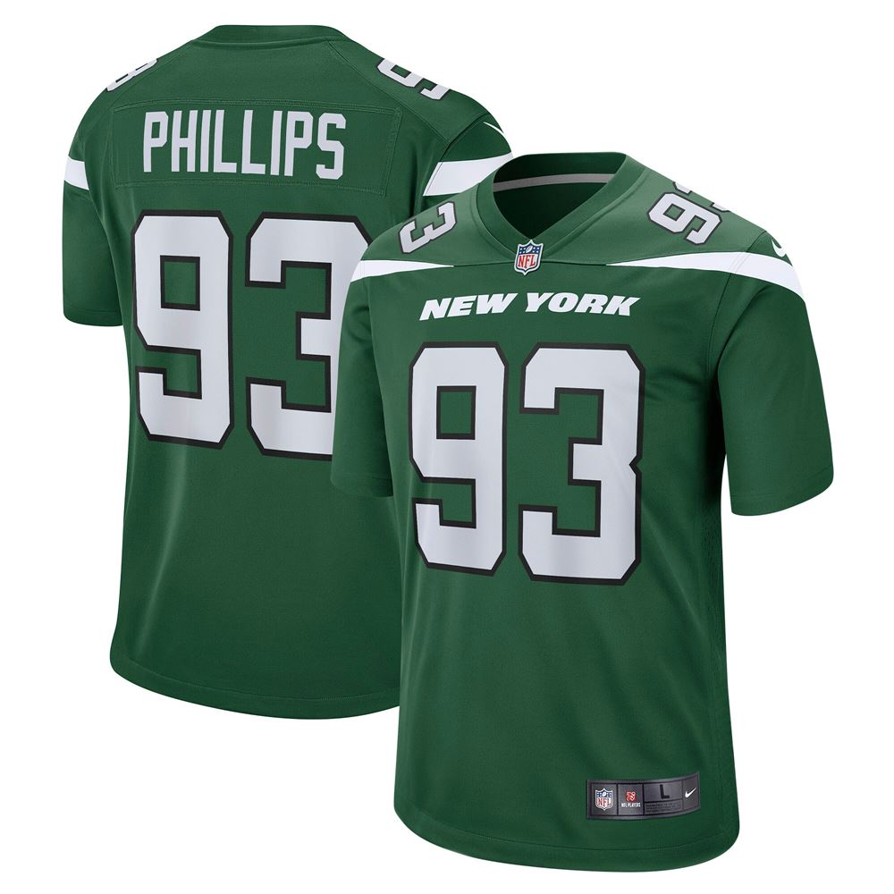 Men's Kyle Phillips New York Jets Game Player Jersey Gotham Green