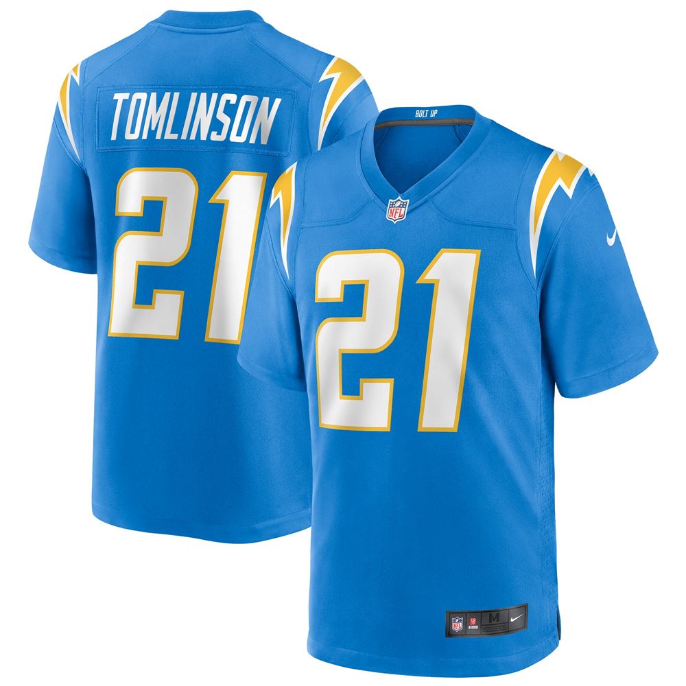 Men's Ladainian Tomlinson Los Angeles Chargers Game Retired Player Jersey Powder Blue