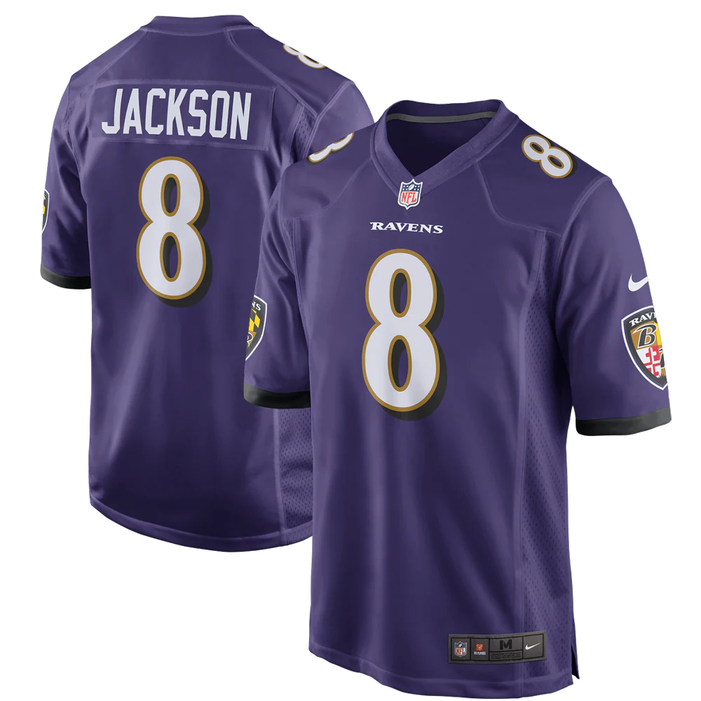 Men's Lamar Jackson Baltimore Ravens Game Player Jersey