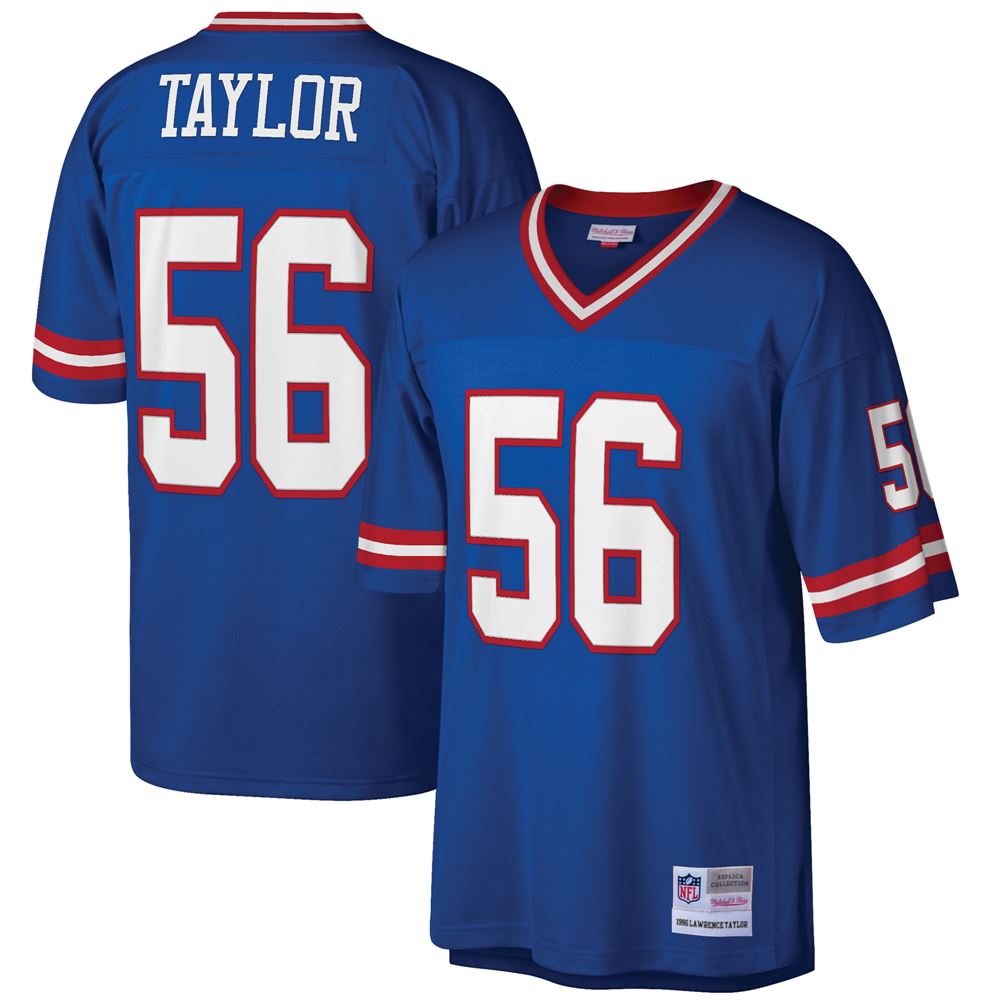 Men's Lawrence Taylor New York Giants Big Tall 1986 Retired Player Replica Jersey Royal