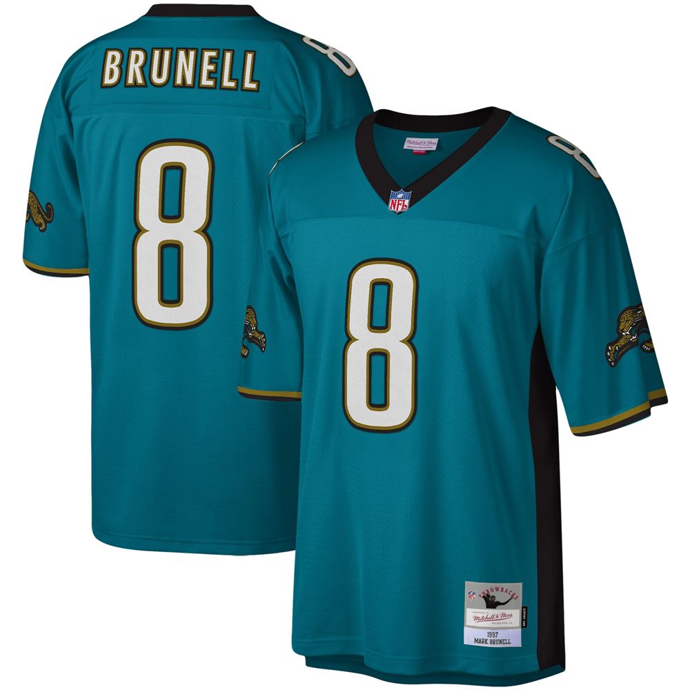 Men's Mark Brunell Jacksonville Jaguars Legacy Replica Jersey Teal