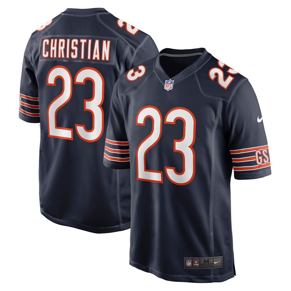 Men's Marqui Christian Chicago Bears Player Game Jersey Navy
