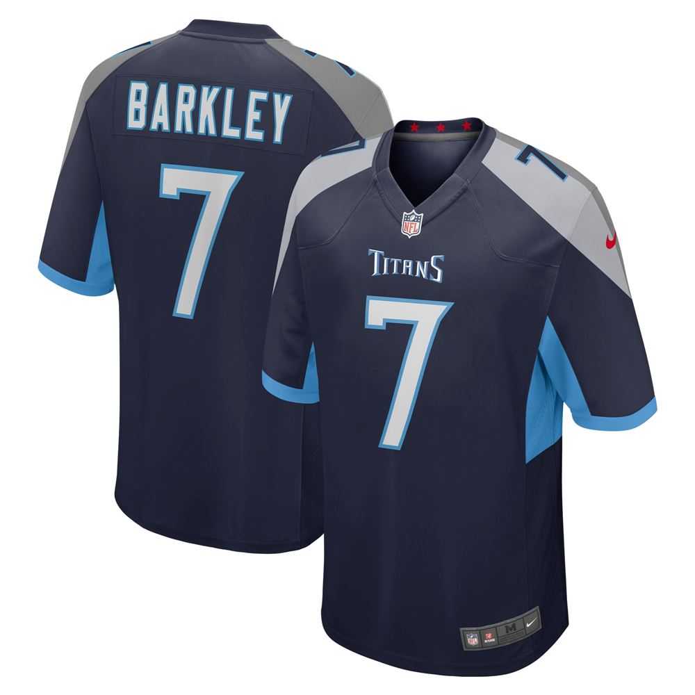 Men's Matt Barkley Tennessee Titans Player Game Jersey Navy