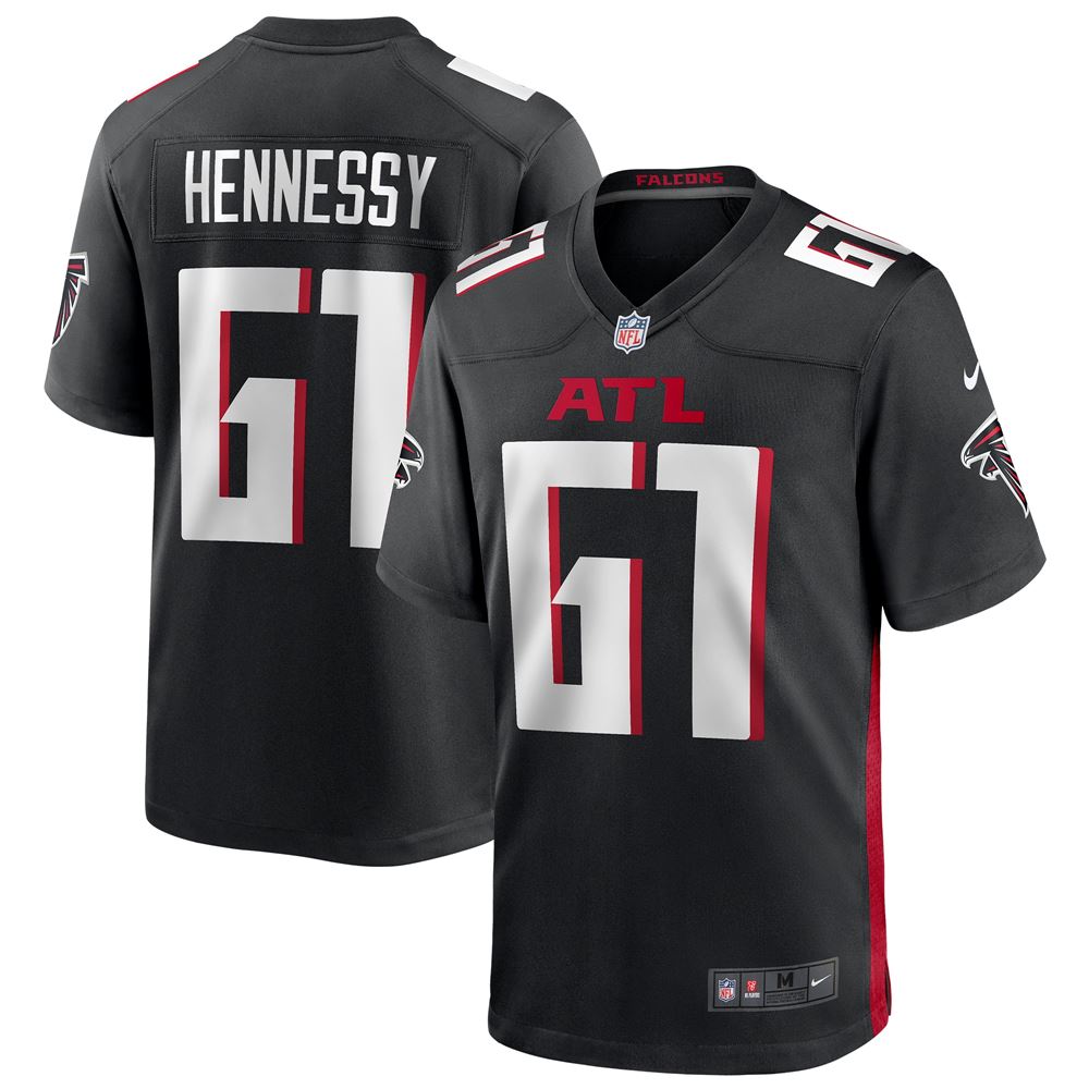 Men's Matt Hennessy Atlanta Falcons Player Game Jersey Black - Luxwoo.com