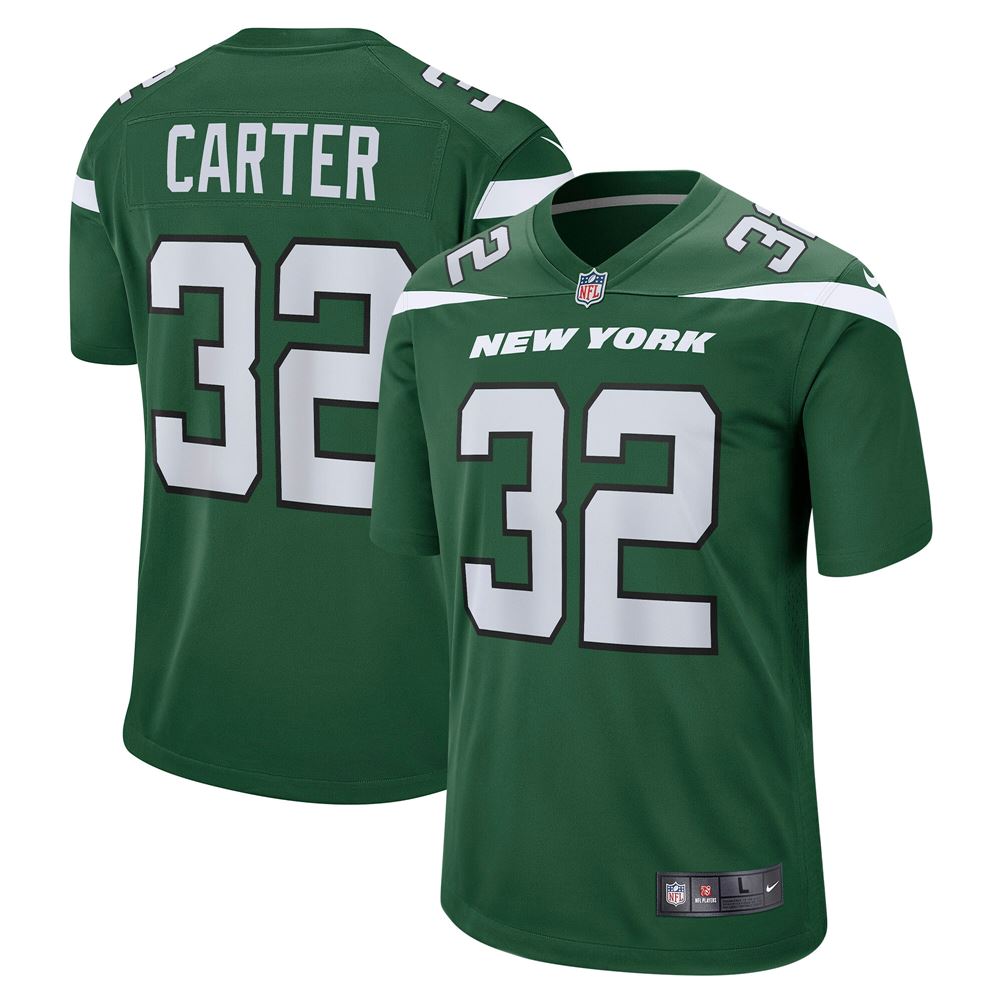 Men's Michael Carter New York Jets Game Jersey Gotham Green