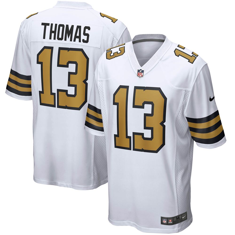 Men's Michael Thomas New Orleans Saints Alternate Game Jersey White ...