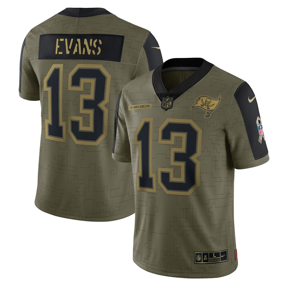 Men's Mike Evans Tampa Bay Buccaneers 2021 Salute To Service Limited Player Jersey Olive