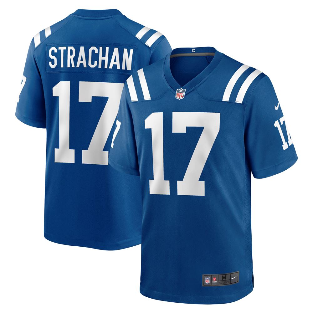 Men's Mike Strachan Indianapolis Colts Game Jersey Royal