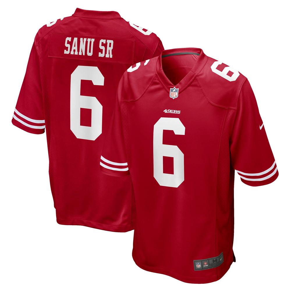 Men's Mohamed Sanu Sr San Francisco 49ers Game Jersey Scarlet