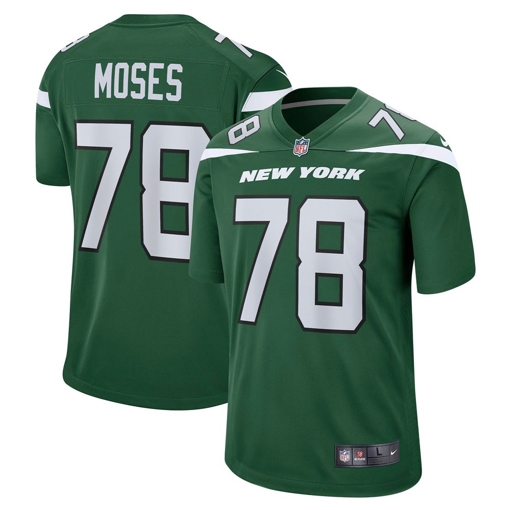 Men's Morgan Moses New York Jets Game Jersey Gotham Green