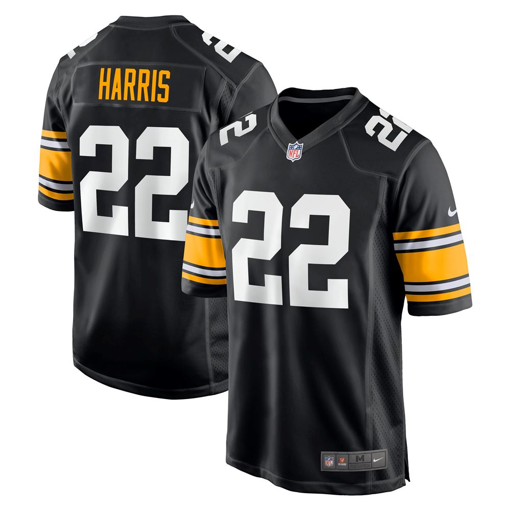Men's Najee Harris Pittsburgh Steelers Game Player Jersey Black