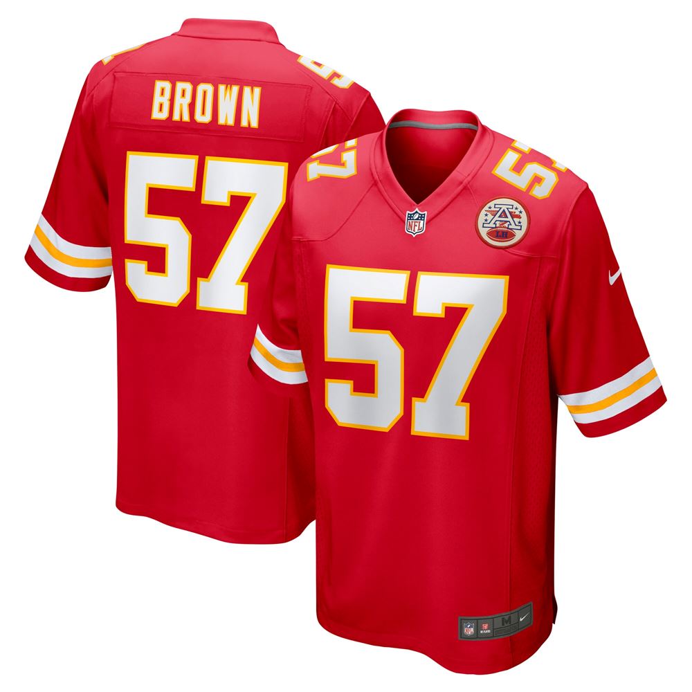 Men's Orlando Brown Kansas City Chiefs Game Jersey Red