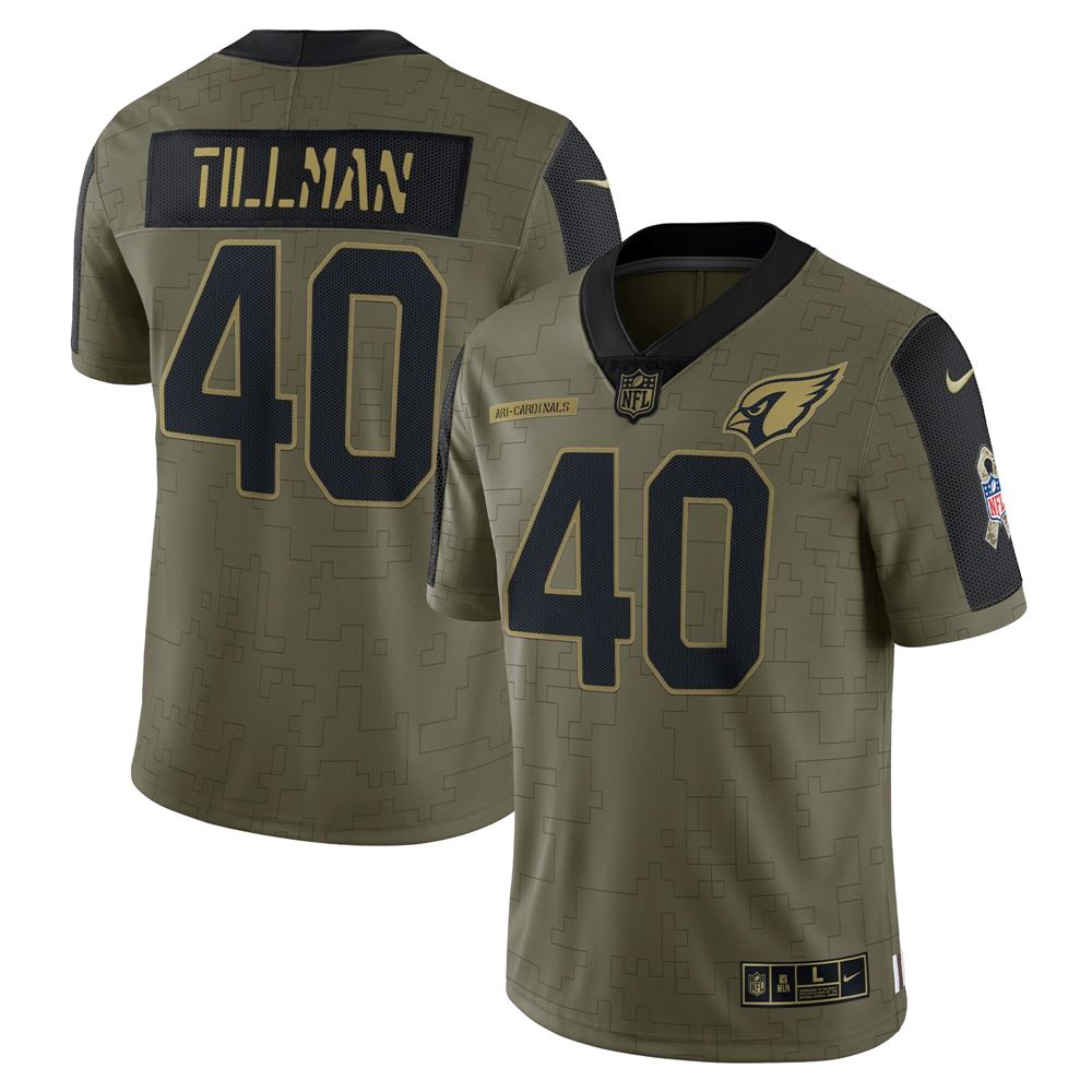Men's Pat Tillman Arizona Cardinals 2021 Salute To Service Retired Player Limited Jersey Olive