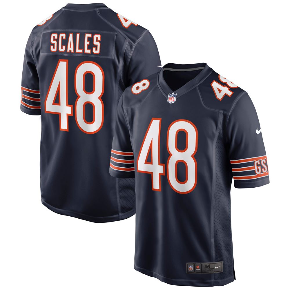 Men's Patrick Scales Chicago Bears Game Jersey Navy