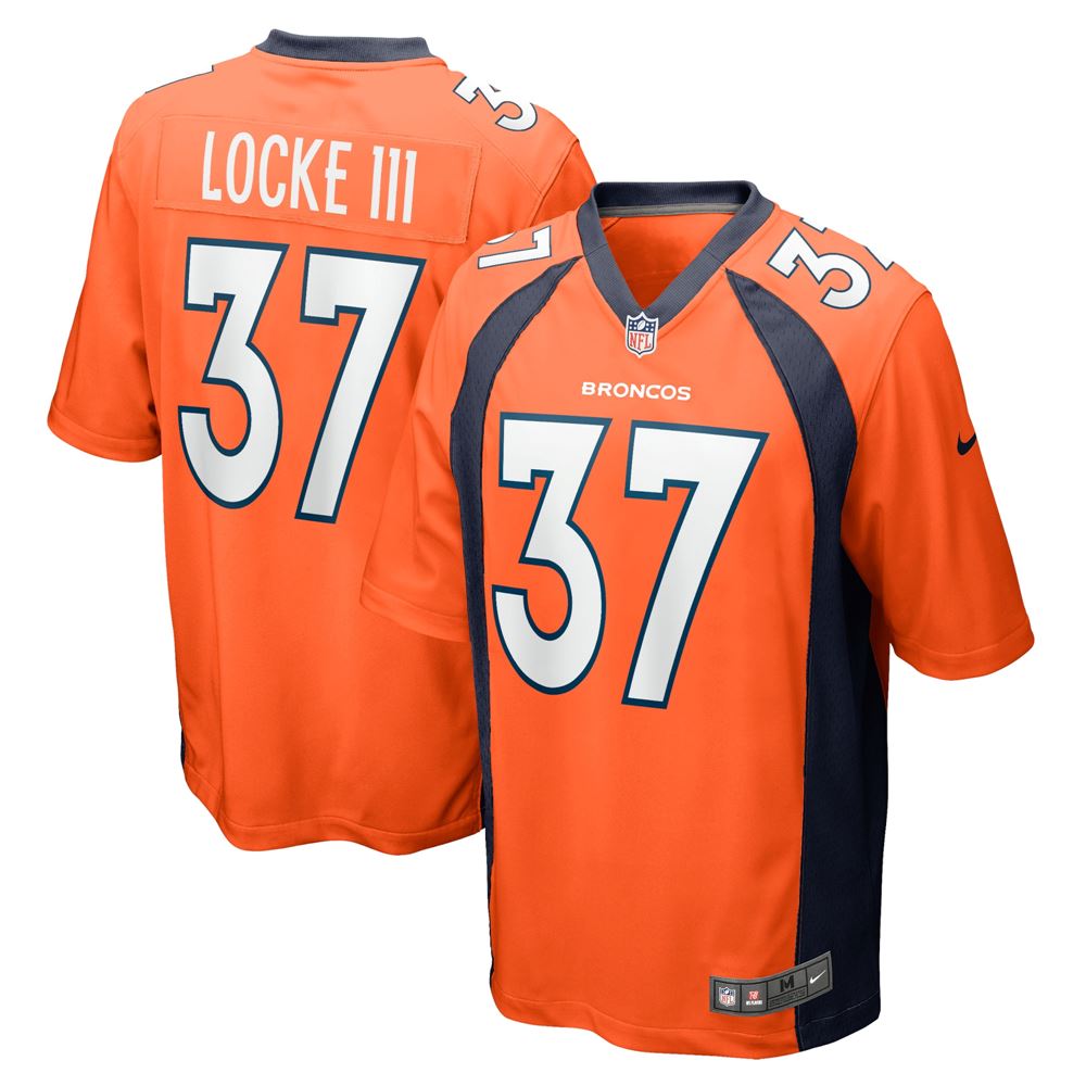 Men's Pj Locke Iii Denver Broncos Game Jersey Orange
