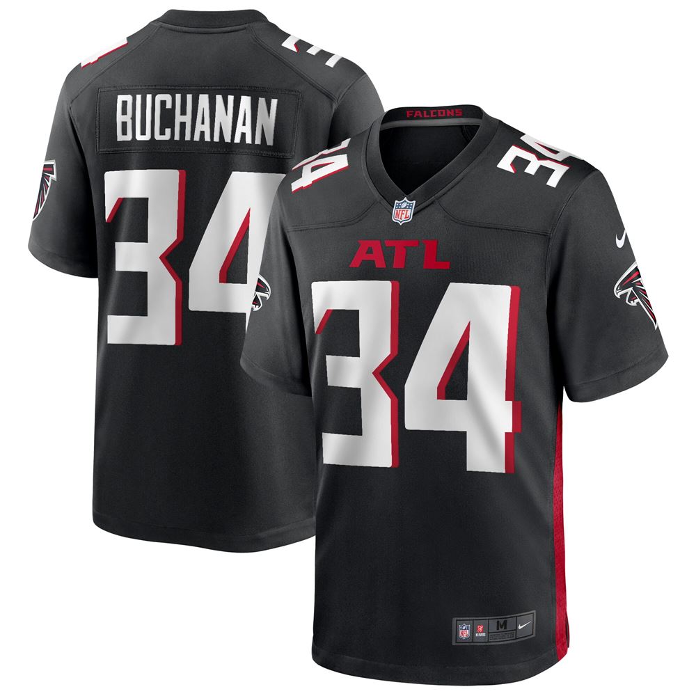 Men's Ray Buchanan Atlanta Falcons Game Retired Player Jersey Black