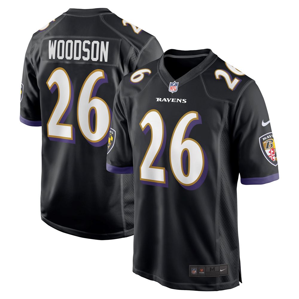 Men's Rod Woodson Baltimore Ravens Retired Player Jersey Black