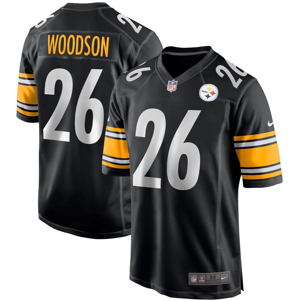 Men's Rod Woodson Pittsburgh Steelers Game Retired Player Jersey Black