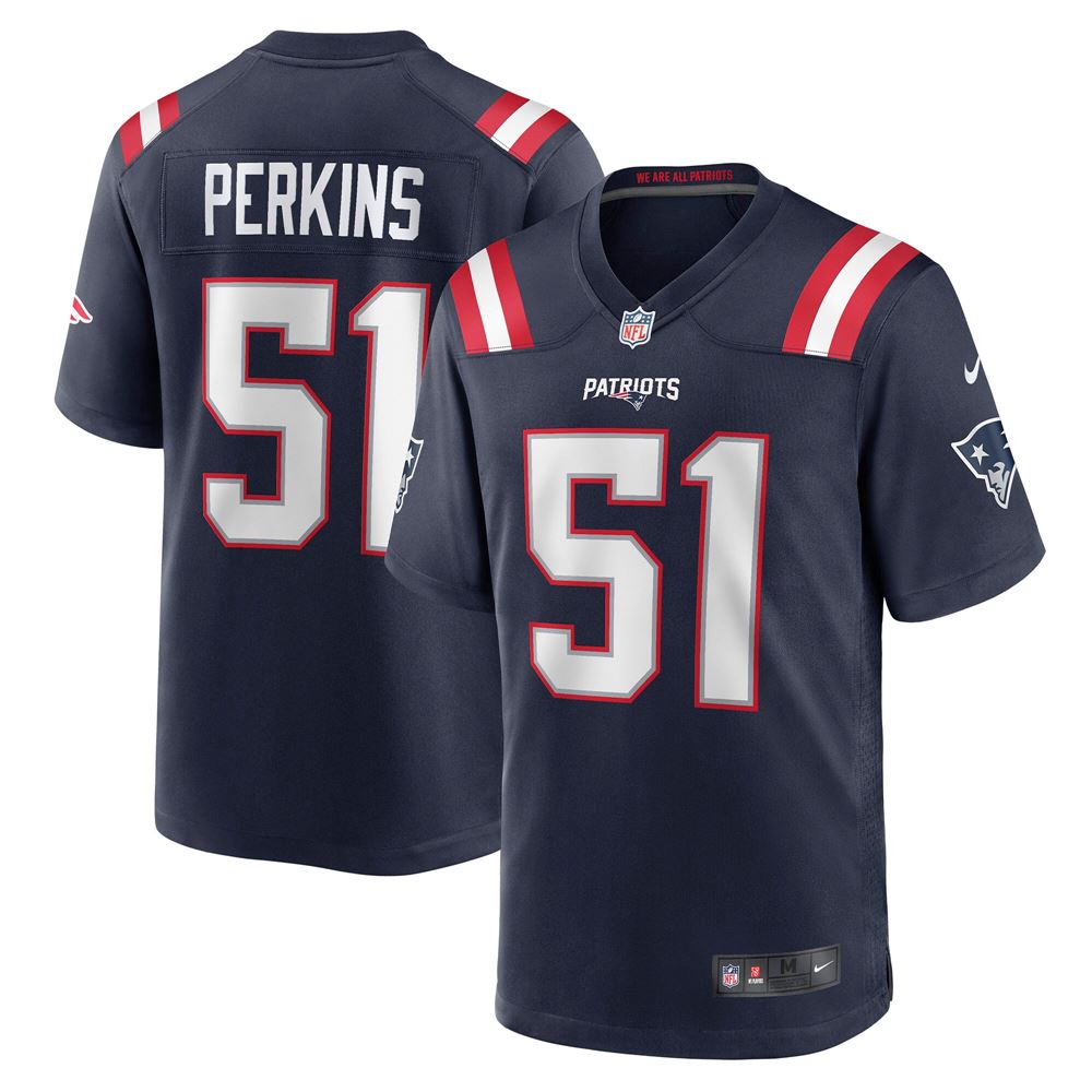 Men's Ronnie Perkins New England Patriots Game Jersey Navy
