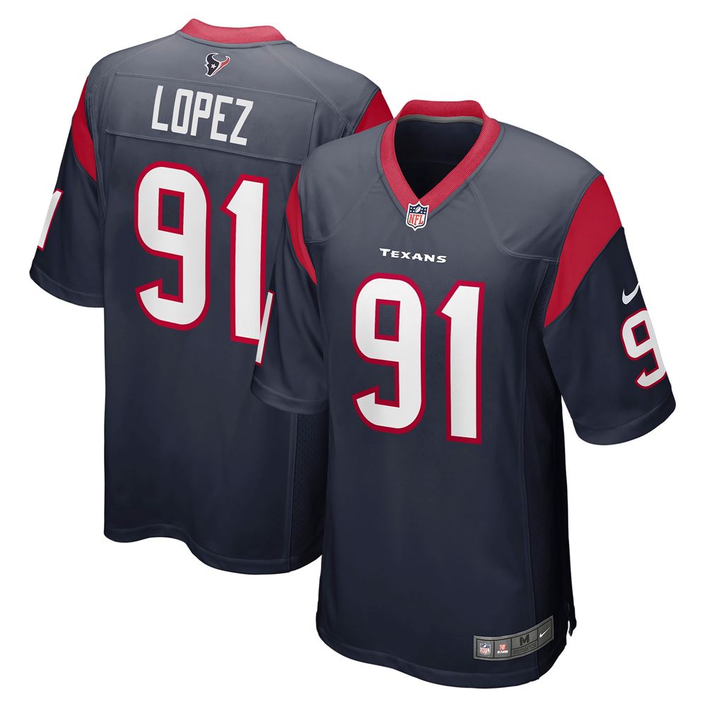 Men's Roy Lopez Houston Texans Player Game Jersey Navy