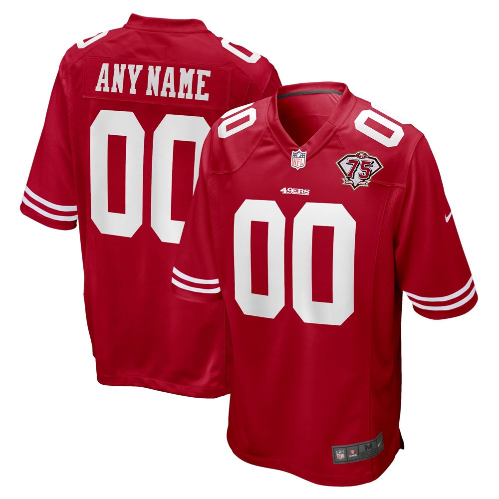 Men's San Francisco 49ers 75th Anniversary Game Jersey Scarlet