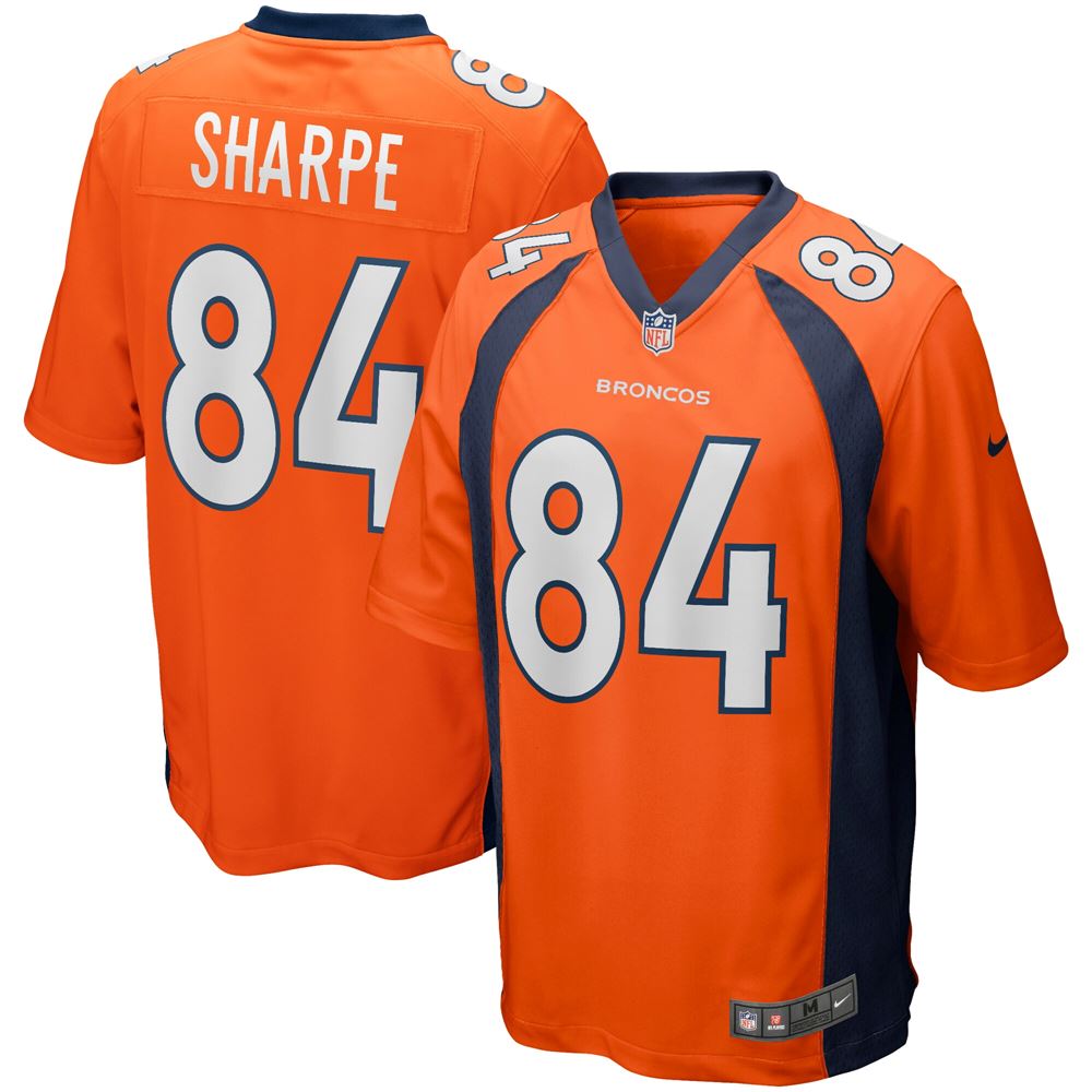 Men's Shannon Sharpe Denver Broncos Game Retired Player Jersey Orange