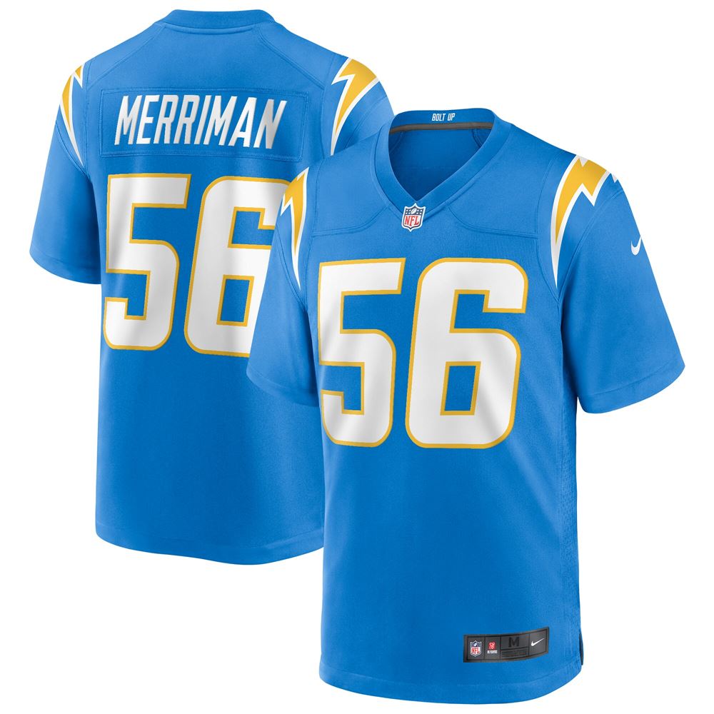 Men's Shawne Merriman Los Angeles Chargers Game Retired Player Jersey Powder Blue