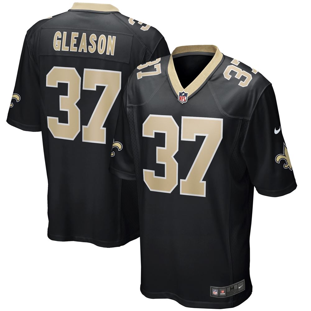 Men's Steve Gleason New Orleans Saints Game Retired Player Jersey Black