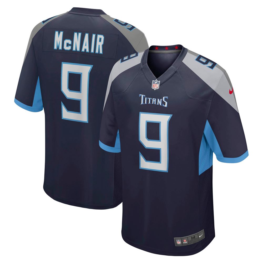 Men's Steve Mcnair Tennessee Titans Game Retired Player Jersey Navy