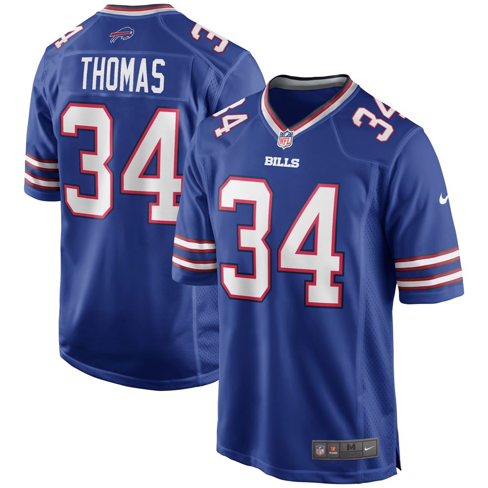 Men's Thurman Thomas Buffalo Bills Game Retired Player Jersey Royal ...